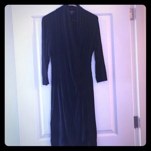 Karen Kane v neck faux wrap dress